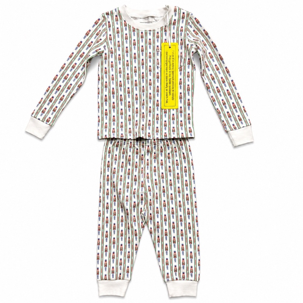 NEW‎ Lila & Hayes Nutcracker Pima Cotton Pajama Set Kids 6-12M Christmas Holiday